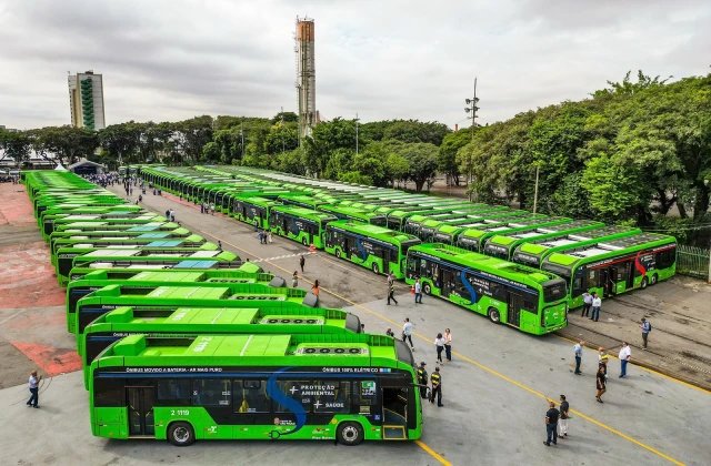 &Ocirc;nibus el&eacute;tricos t&ecirc;m crescimento de 92,5% no 1&ordm; semestre de 2026 comparado com 2025
